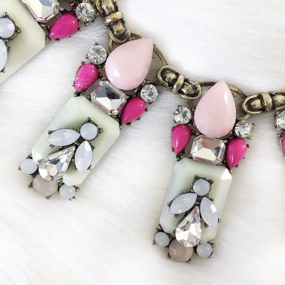 🆑 "Chelsea" Necklace || Pink & Mint Jewel - Picture 5 of 10